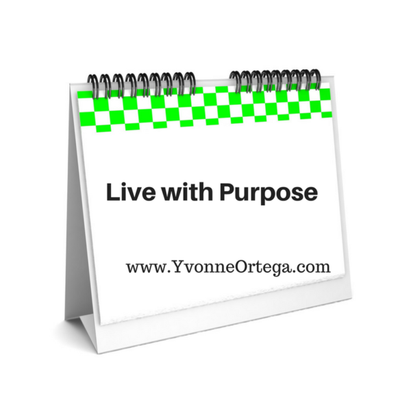 blank calendar with heading Live with Purpose